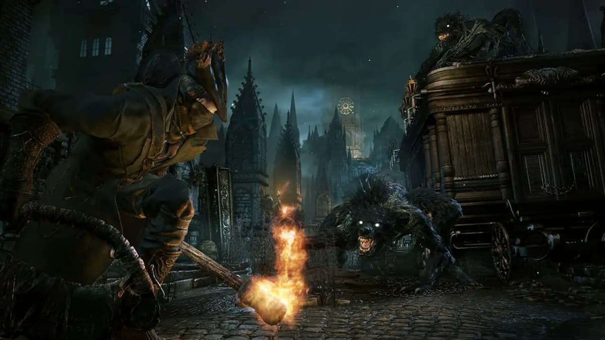 نمایی از بازی Bloodborne