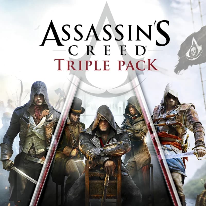 کاور بازی Assassin’s Creed Triple Pack: Black Flag, Unity, Syndicate