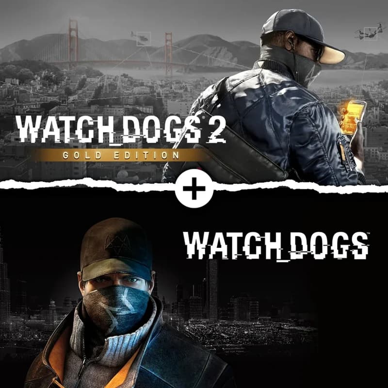 کاور بازی Watch Dogs 1 + Watch Dogs 2 Gold Editions Bundle