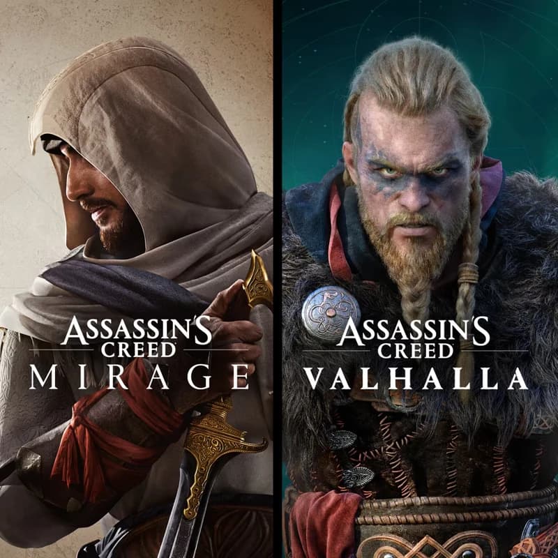 کاور بازی Assassin’s Creed Mirage + Valhalla Bundle