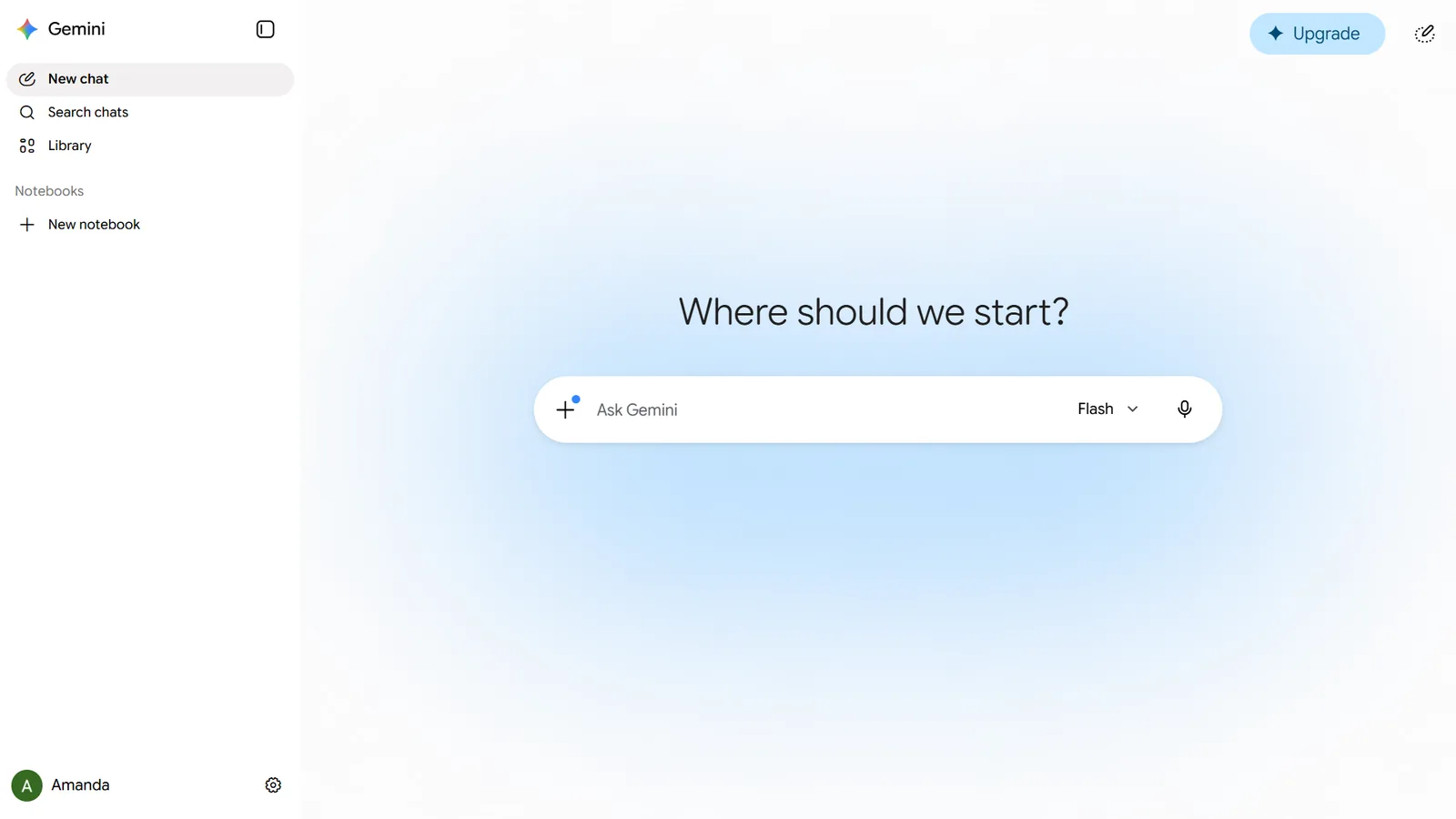 رابط کاربری سرویس Google Gemini